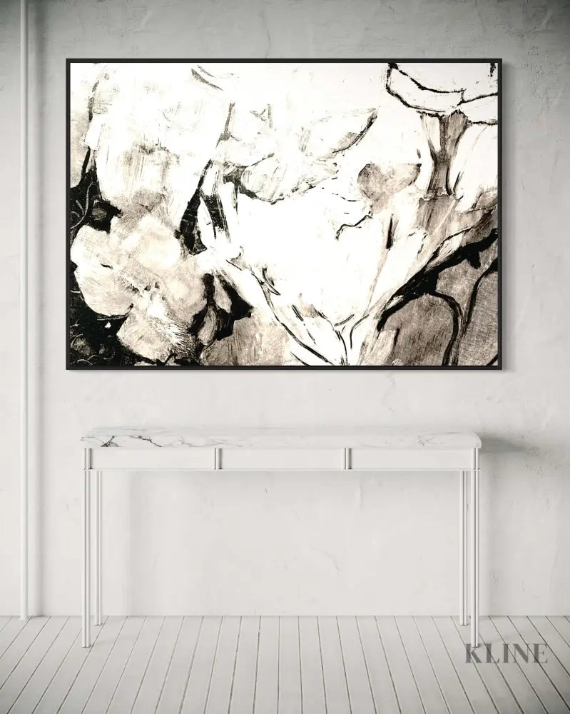 Black Floral - Hand Painting