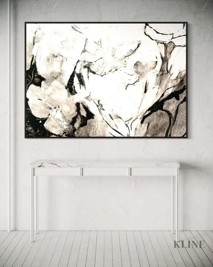 Black Floral - Hand Painting