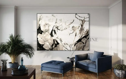 Black Floral - Hand Painting