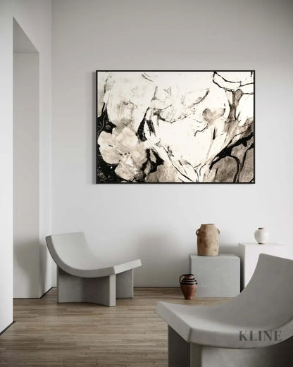 Black Floral - Hand Painting