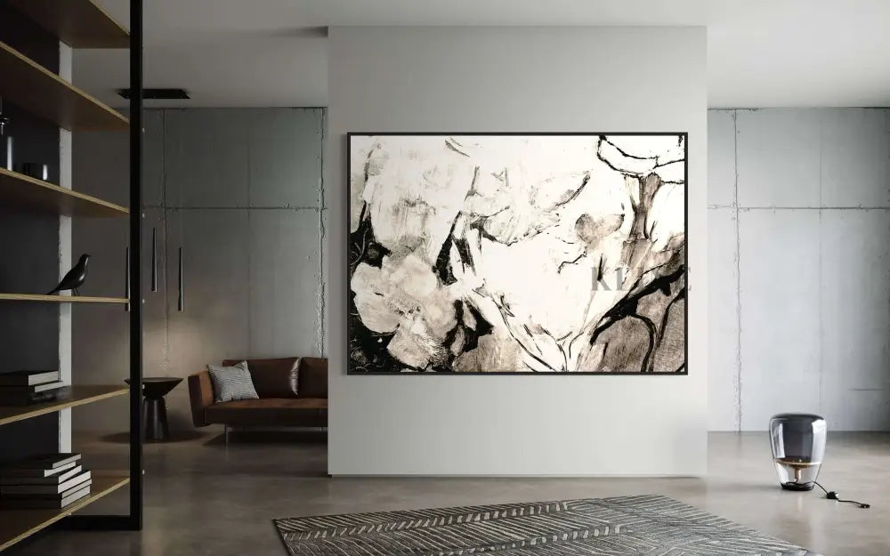 Black Floral - Hand Painting