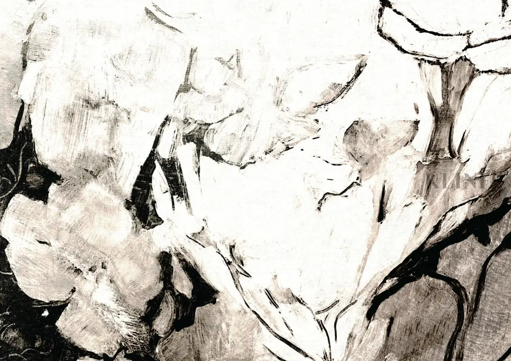 Black Floral - Hand Painting 