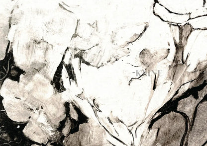 Black Floral - Hand Painting