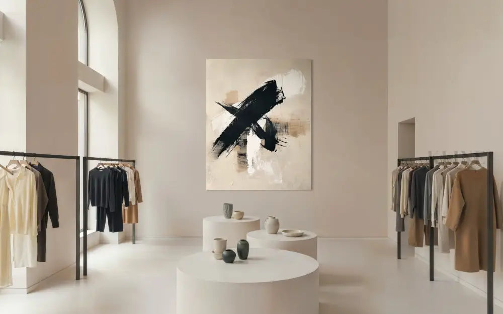 Black Gesture in Motion - Hand Painting