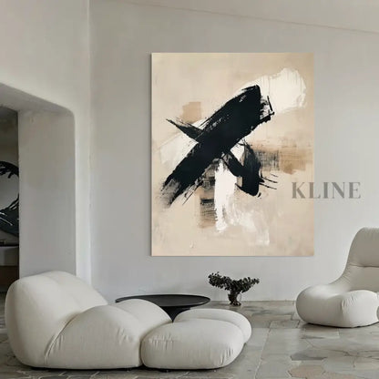 Black Gesture in Motion - Hand Painting