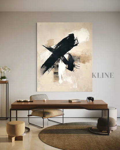 Black Gesture in Motion - Hand Painting