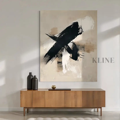 Black Gesture in Motion - Hand Painting