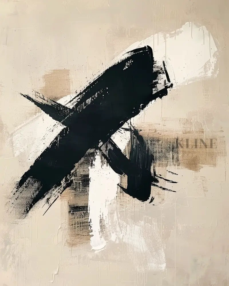Black Gesture in Motion - Hand Painting