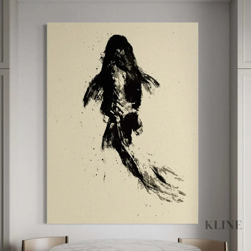 Black Koi - Hand Painting 