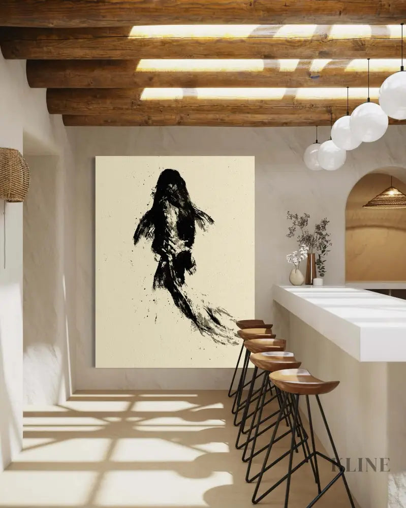 Black Koi - Hand Painting 