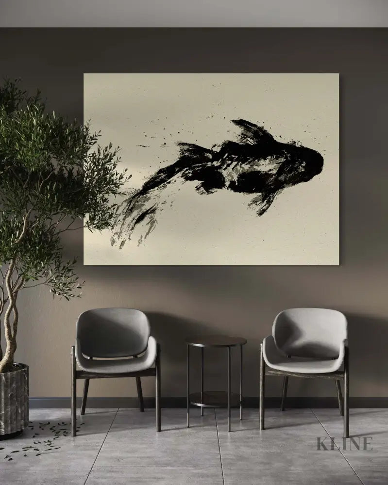 Black Koi - Hand Painting