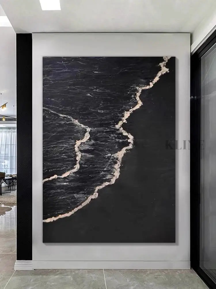 Black Sea - Hand Painting لوحات بالأبيض والأسود