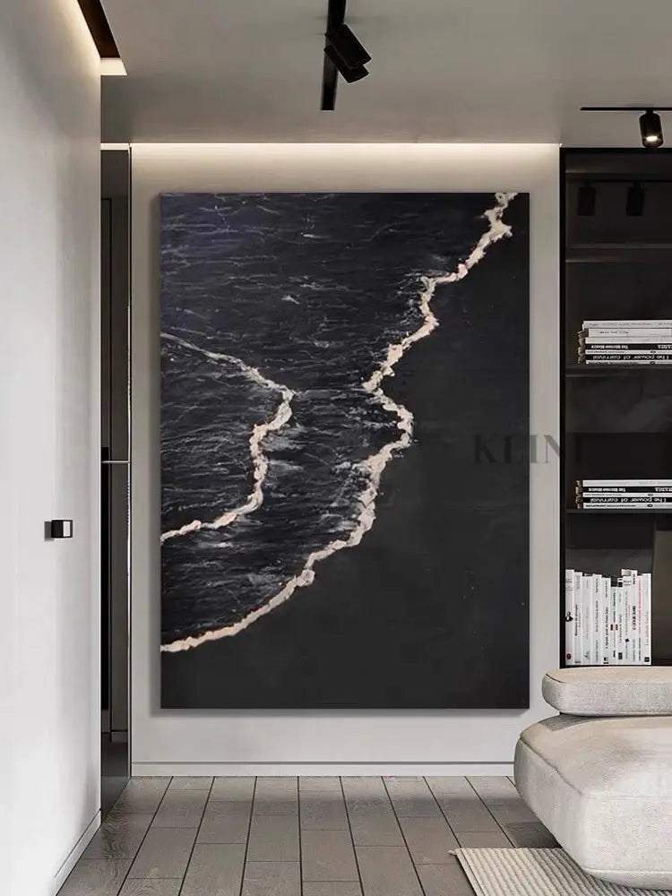 Black Sea - Hand Painting قماش جدار الفن