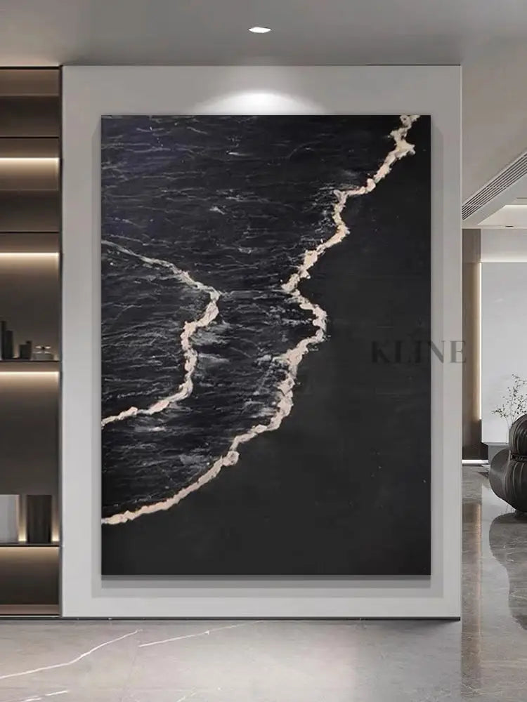 Black Sea - Hand Painting قماش جدار الفن