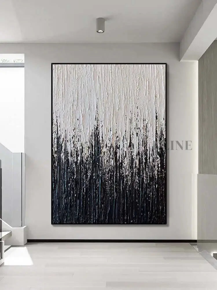 Black Stripes Textured Wall Art - Hand Painting Oferta de viernes negro