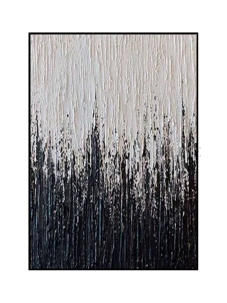Black Stripes Textured Wall Art - Hand Painting