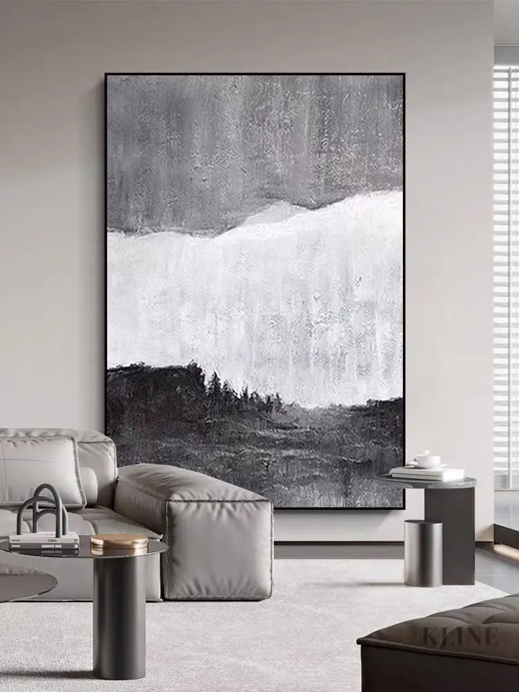 Black White and Gray - Hand Painting