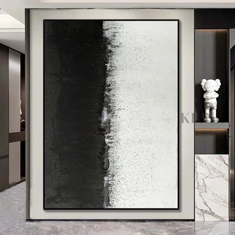 Black White Balance Texture - Hand Painting Peintures en noir et blanc