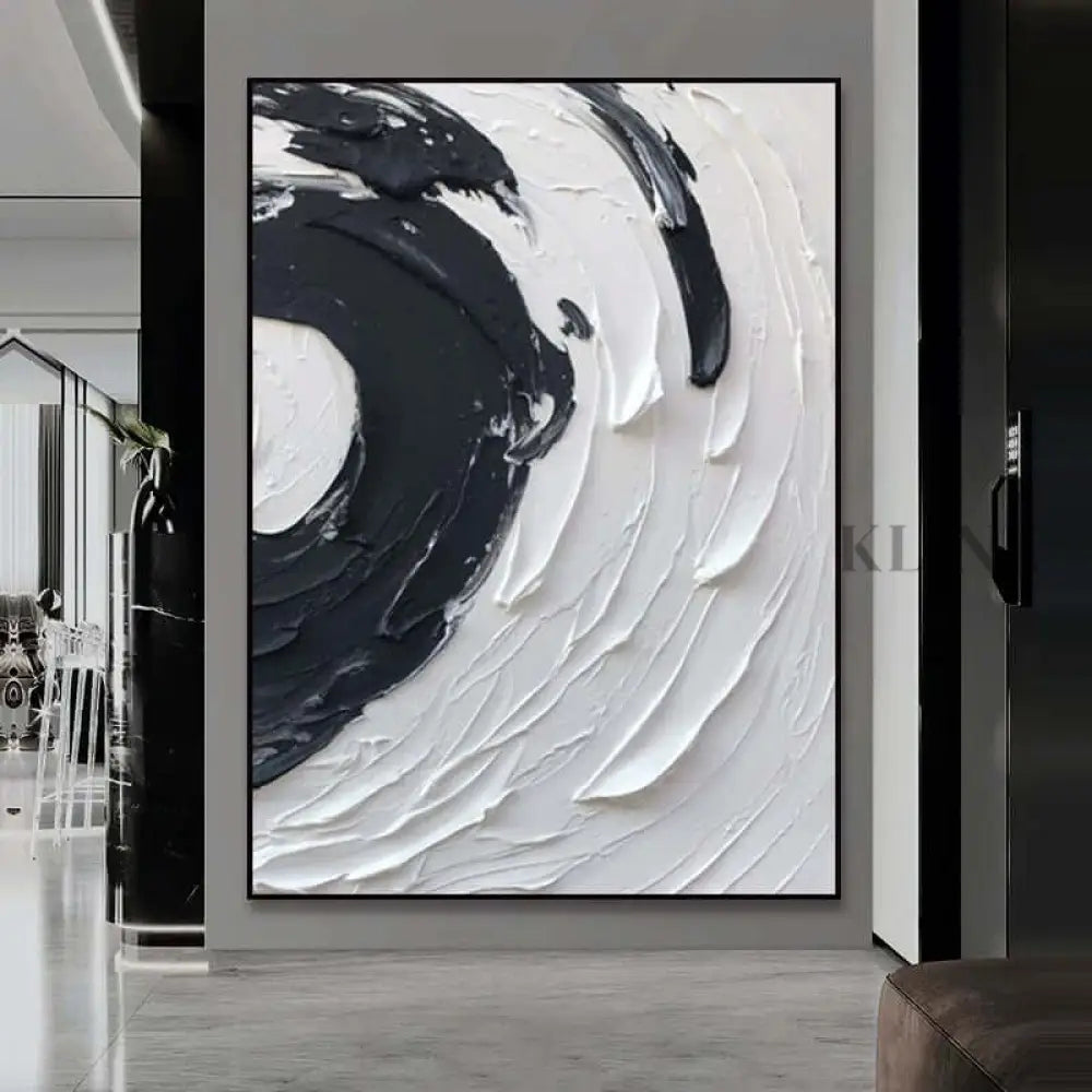 Black White Minimalism - Hand Painting