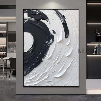 Black White Minimalism - Hand Painting