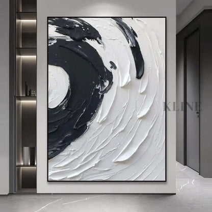 Black White Minimalism - Hand Painting