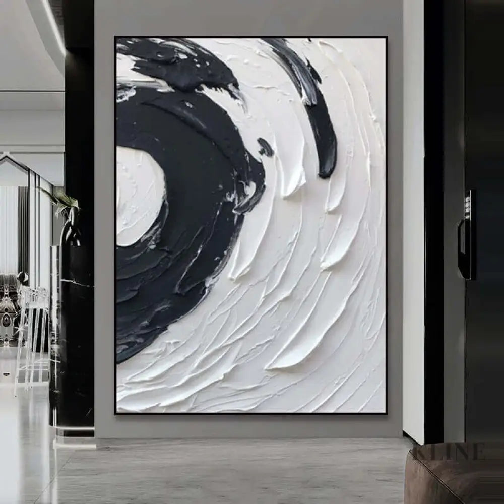 Black White Minimalism - Hand Painting Black and White Paintings