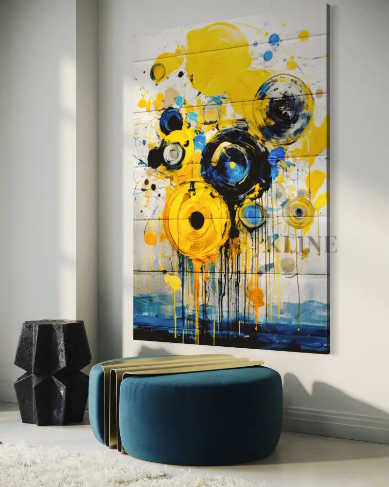 Blackhole Sun 2 - Hand Painting Trendige Wandkunst
