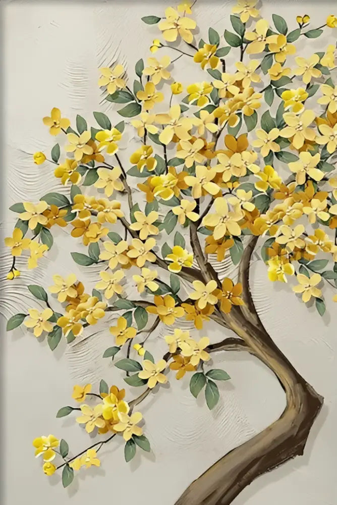Blooming Canopy 1 - Hand Painting Art mural de salle à manger