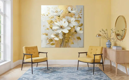 Blooming Through Gold - Hand Painting