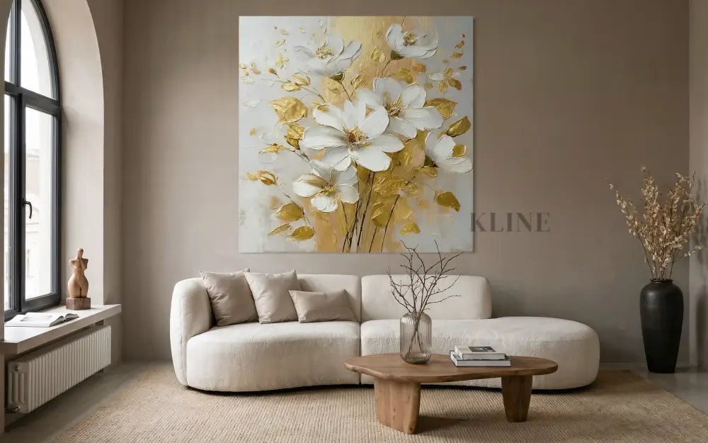 Blooming Through Gold - Hand Painting Vente du vendredi noir