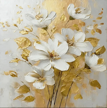 Blooming Through Gold - Hand Painting