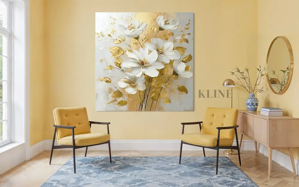 Blooming Through Gold - Hand Painting