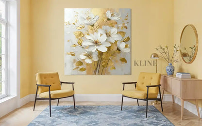 Blooming Through Gold - Hand Painting