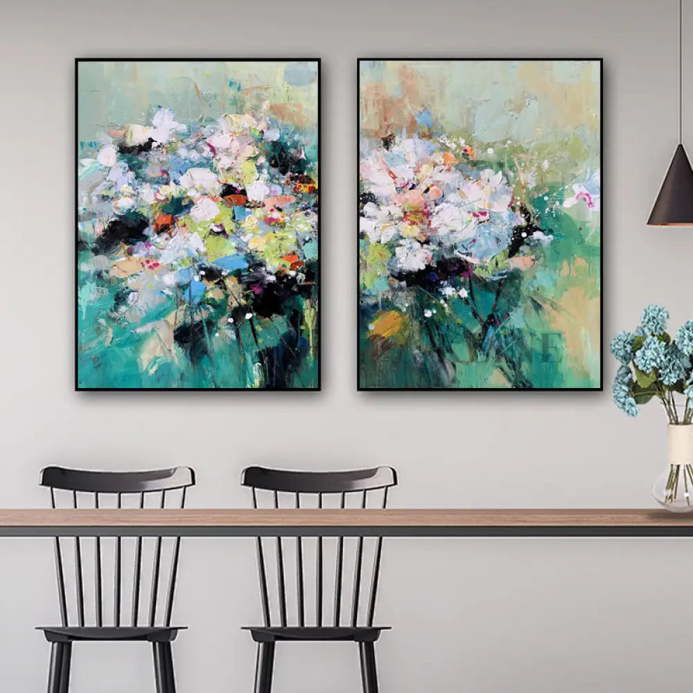 Blossoms Set - Kline Collective Arte de la pared del comedor