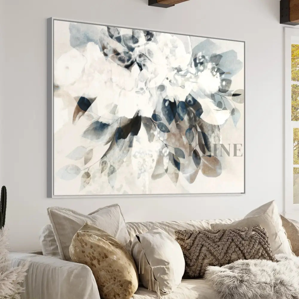 Blue Abstract Bouquet - Hand Painting
