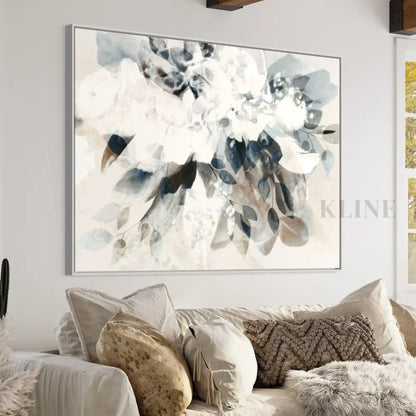 Blue Abstract Bouquet - Hand Painting