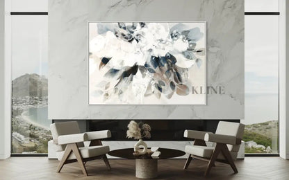 Blue Abstract Bouquet - Hand Painting