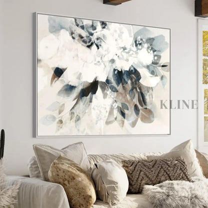 Blue Abstract Bouquet - Hand Painting