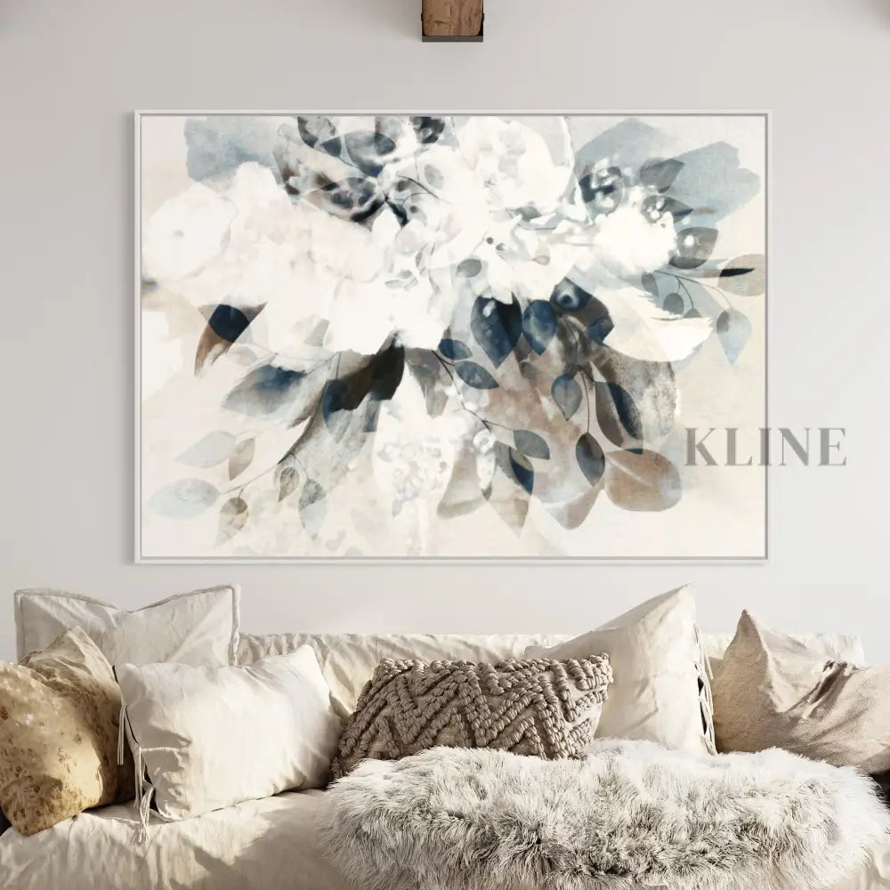 Blue Abstract Bouquet - Hand Painting