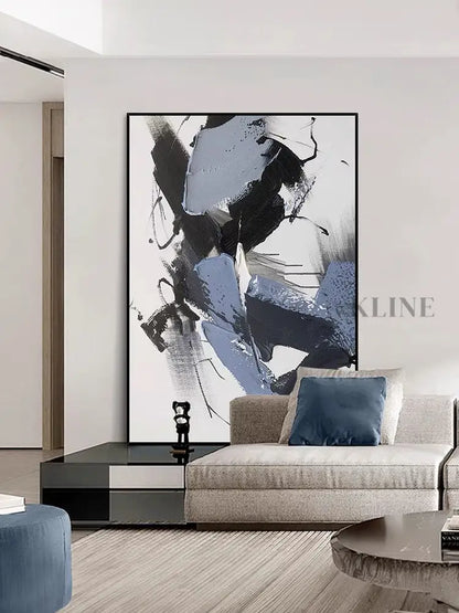 Blue and Black Painting - Hand Painting