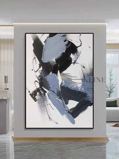 Blue and Black Painting - Hand Painting