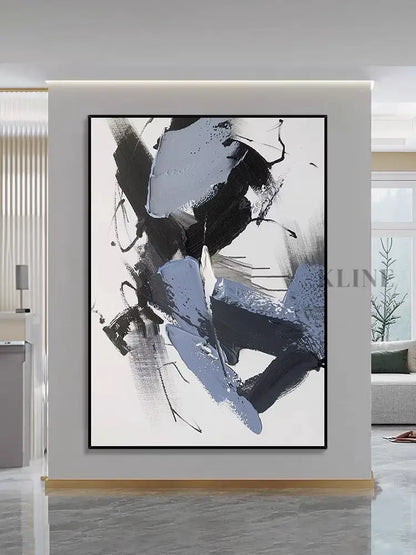 Blue and Black Painting - Hand Painting