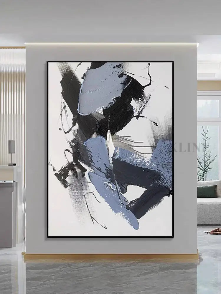 Blue and Black Painting - Hand Painting 