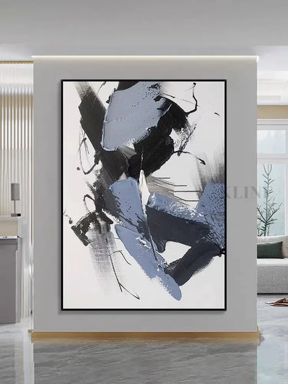 Blue and Black Painting - Hand Painting