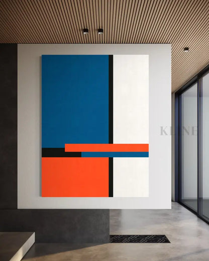 Blue and Red 3 - Hand Painting