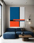Blue and Red 3 - Hand Painting