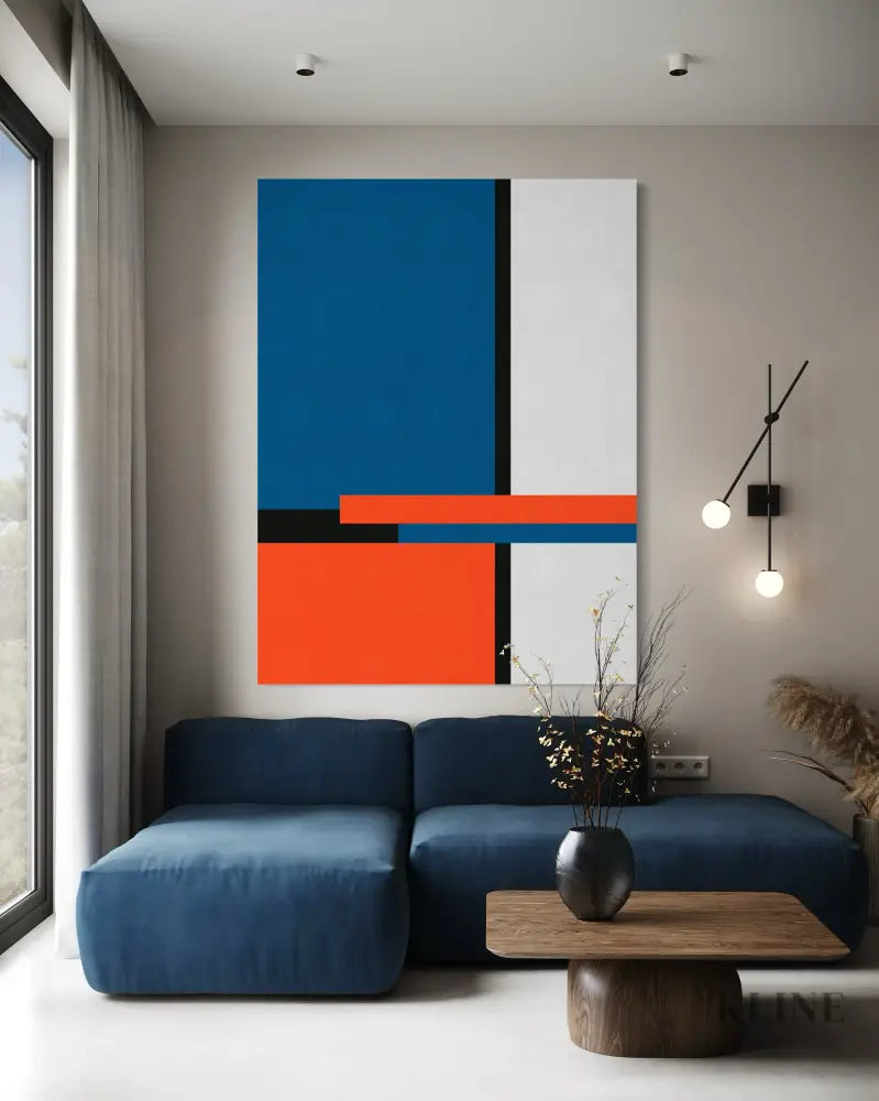 Blue and Red 3 - Hand Painting