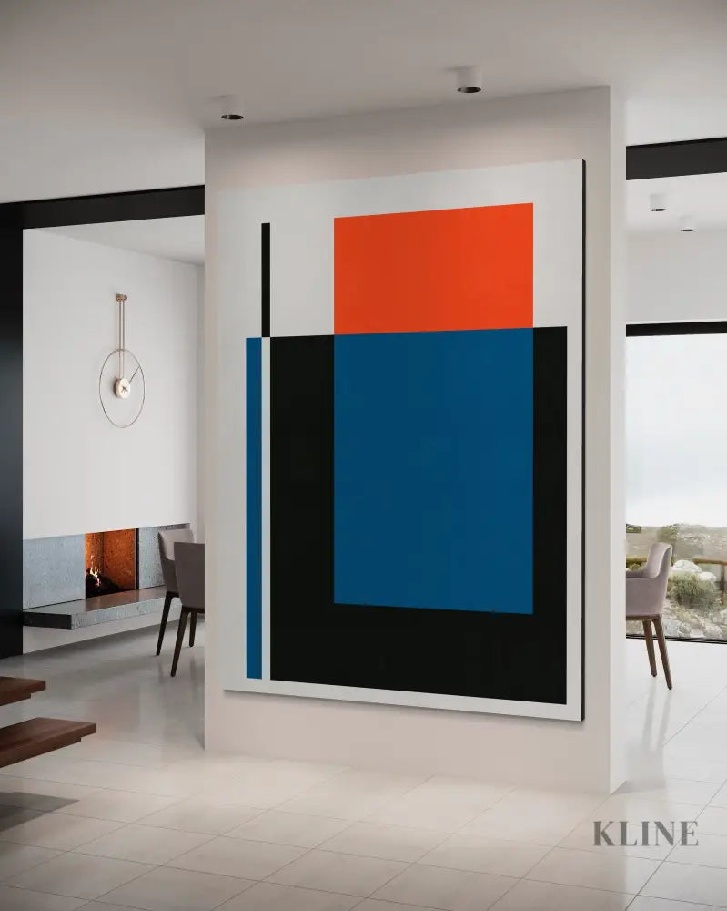 Blue and Red 4 - Hand Painting