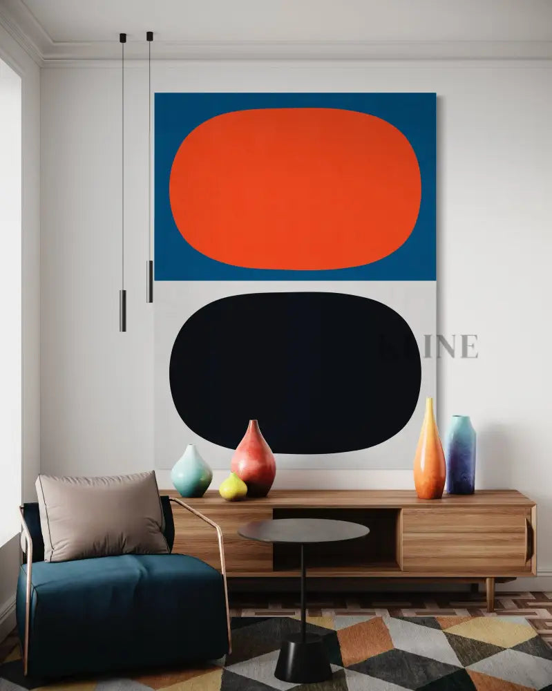 Blue and Red 5 - Hand Painting