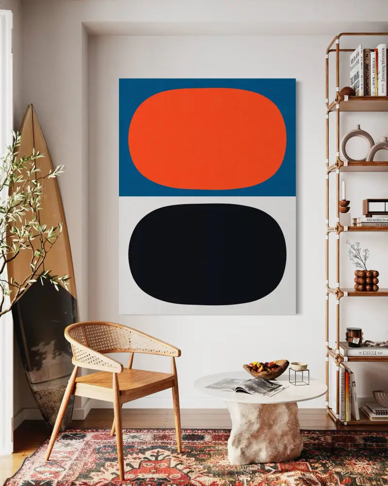 Blue and Red 5 - Hand Painting